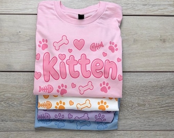 Kitten ddlg abdl petplay unisex adult tshirt