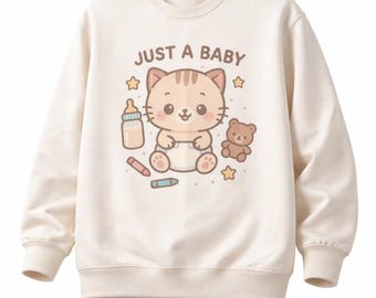 Solo un bebé - cgl, ddlg, abdl - sudadera unisex para adultos -crema dulce-