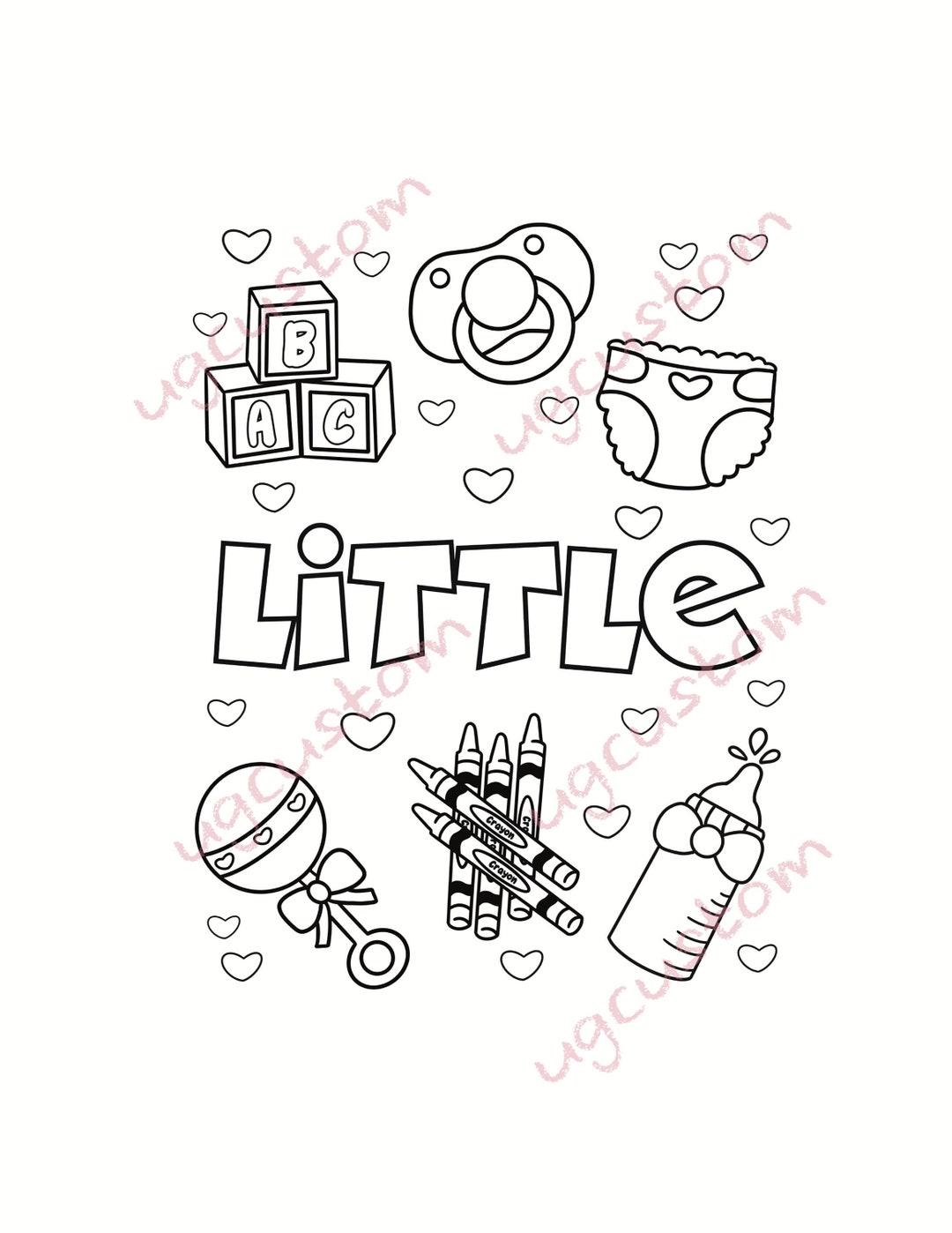 Adult Coloring Page Ddlg/abdl/cgl Etsy