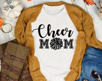 Cheer Mom SVG-Cheerleader svg-Football SVG-Cheer SVG-Instant Download dxf y png-svg archivo de corte para Cricut y Silhouette