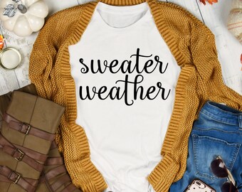Sweater Weather SVG~Instant Download~Silhouette SVG~Cricut SVG~Fall svg~svg, png, dxf, jpeg