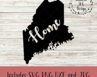 Estado de Maine svg-Maine svg-Maine de la casa de la página de inicio svg-PNG-JPG-SVG-dxf