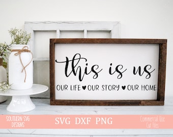 This Is Us SVG~SVG ファイル~Farmhouse SVG~デジタルカット ファイル~svg、png、dxf~即時ダウンロード