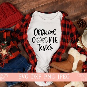 Official Cookie Tester svg~Christmas Cookie SVG~Instant Download~Silhouette SVG~Cricut SVG~Christmas svg~svg, png, dxf, jpeg