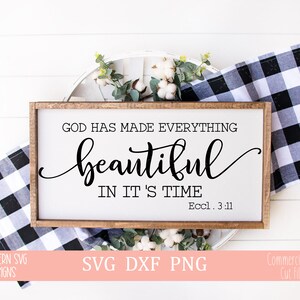 God heeft alles mooi gemaakt in zijn tijd SVG ~ svg-bestand ~ Scripture SVG ~ Christian SVG ~ Digital Cut-bestand ~ svg, png, dxf ~ Instant Download