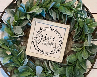 Give Thanks SVG file~Incudes svg, png, dxf, and jpeg~SVG cut file~Silhouette and Cricut cut files