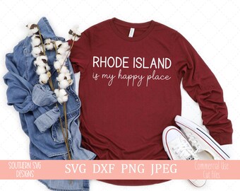 Rhode Island is My Happy Place svg-Rhode Island state svg-Rhode Island state dxf-My Happy Place SVG-TShirt SVG