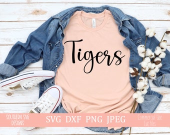 Tigers SVG-Tigers schneiden Datei SVG,Tigers Fußball SVG, digital geschnitten Datei, Png, dxf Instant Download
