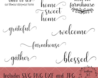 Farmhouse SVG Bundle ~ SVG Bundle ~ Digital Cut file ~ svg, png, dxf ~ Instant Download