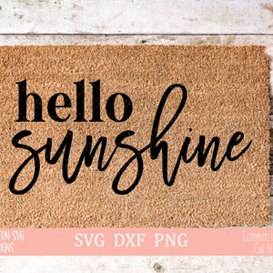 Hello Sunshine Welcome Mat svg~Home SVG file~SVG~Porch SVG~Digital Cut file~svg, png~Instant Download