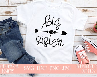 Big sister SVG,  Big Sisiter SVG for Cricut and Silhouette, Sister svg, sisters svg, dxf, png, jpeg instant download