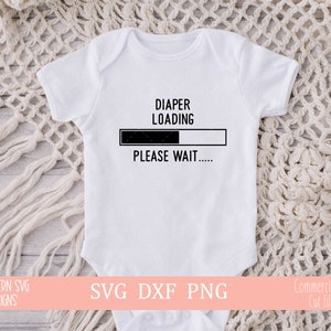 Windel laden SVG, Body SVG für Cricut und Silhouette, Neugeborenen Body Svg, Baby SVG, Png, sofortiger Download