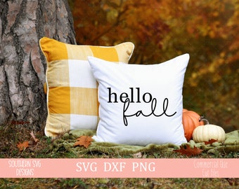 Hello Fall SVG~Farmhouse Sign svg~Silhouette SVG~Cricut SVG~Fall svg~svg, png, dxf~Fall Sign svg