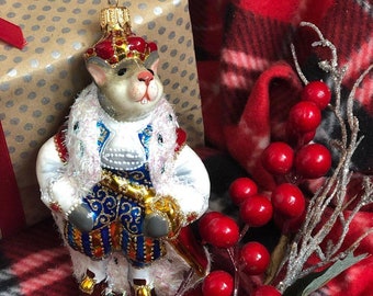 4 inch Ornament Nutcracker Ballet Gifts Mouse King Standing on Cheese Resin Ornament Collectible 2019 Edition Christmas Tree Ornament