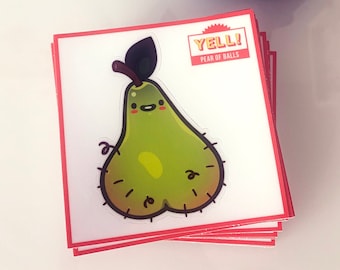 Pear of Balls - Sticker (Kiss Cut)