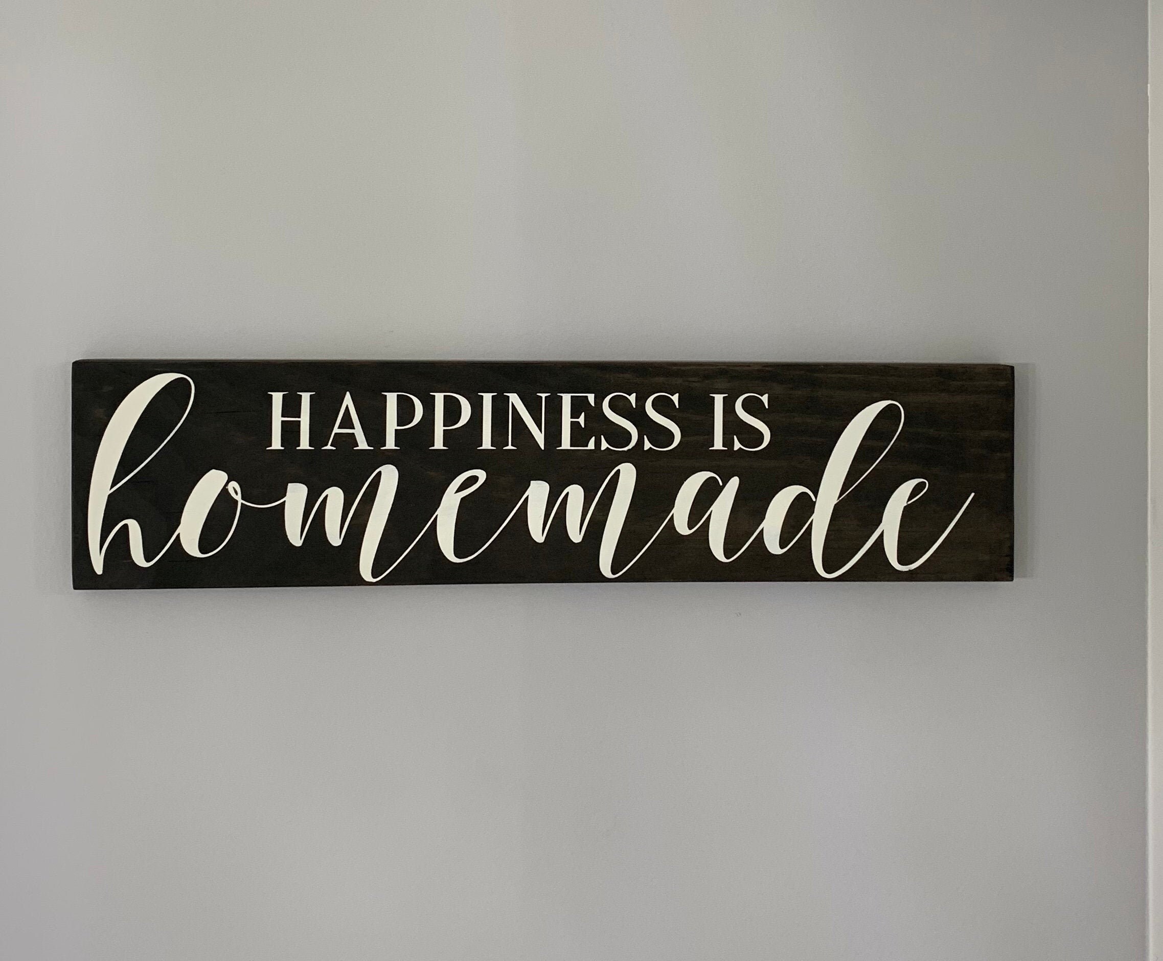 Happiness is homemade sign wooden sign wall decor Etsy