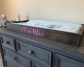lucite changing table topper