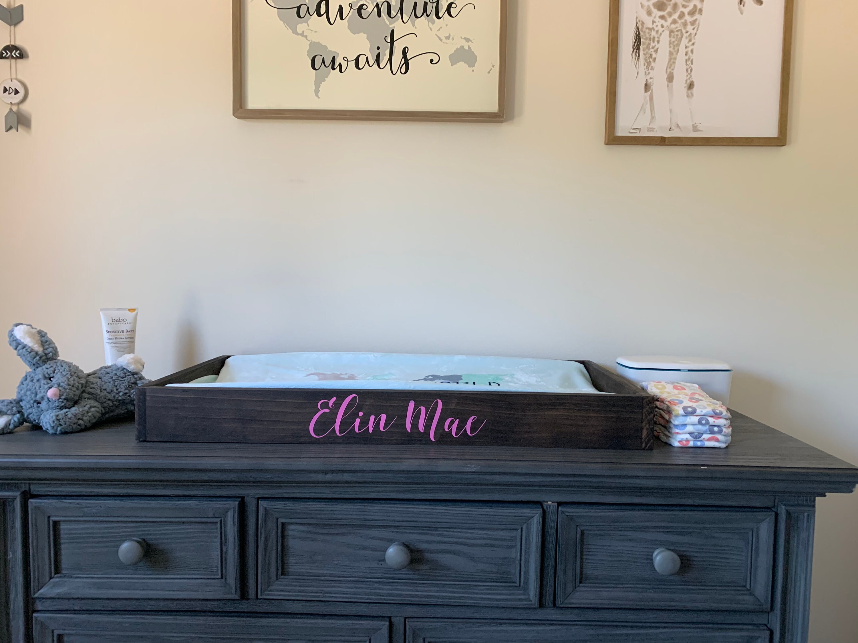 Baby Changing Tray Baby Changing Dresser Topper Customized Etsy