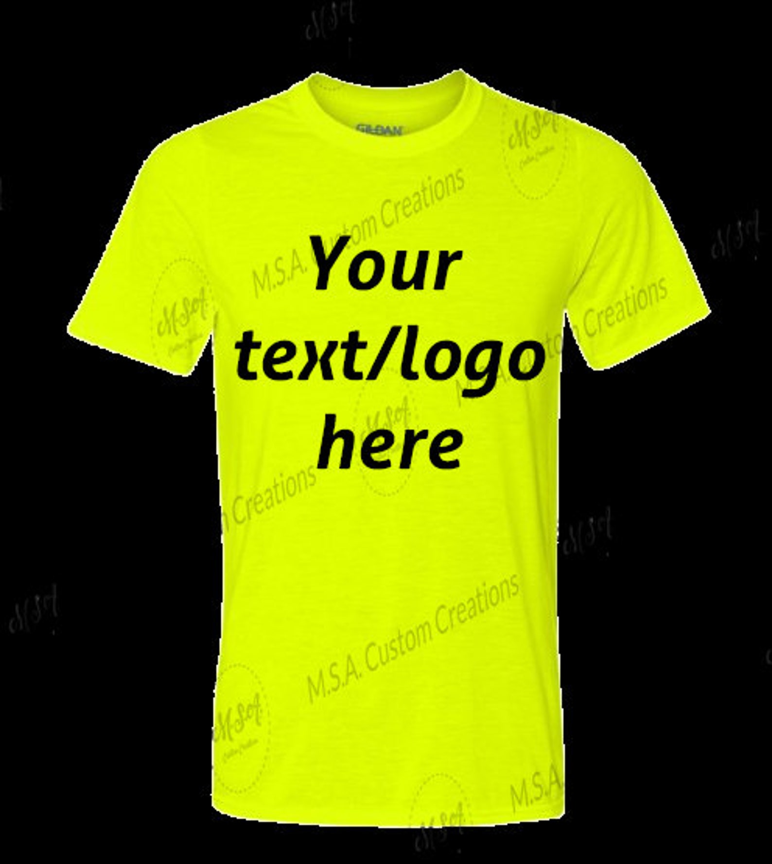 High Visibility Custom Shirts Your Logo Design or Text - Etsy