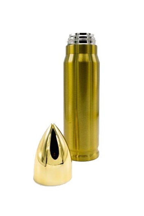 Bullet Shaped Sublimation Thermos, Bullet Shaped Water bottle, 17oz.  Military-Hunter Thermos