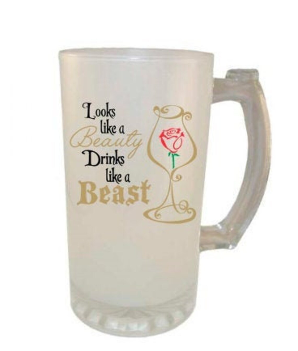 Customize a 16oz Frosted Beer Mug Add Your Text Personalized Etsy