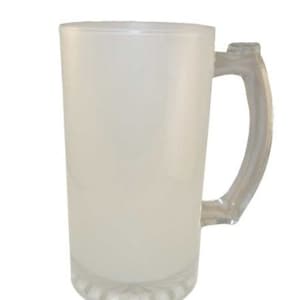 Customize a 16oz Frosted Beer Mug, Add Your Text, Personalized Beer Mug, Customized Mug, Frosted Beer Mug image 1