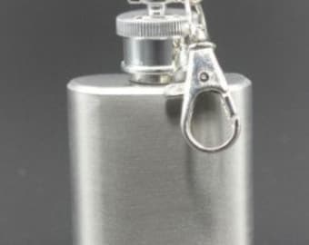 1oz Stainless Steel Sublimation  Key Chain Flask, Flask, Sublimation Blanks
