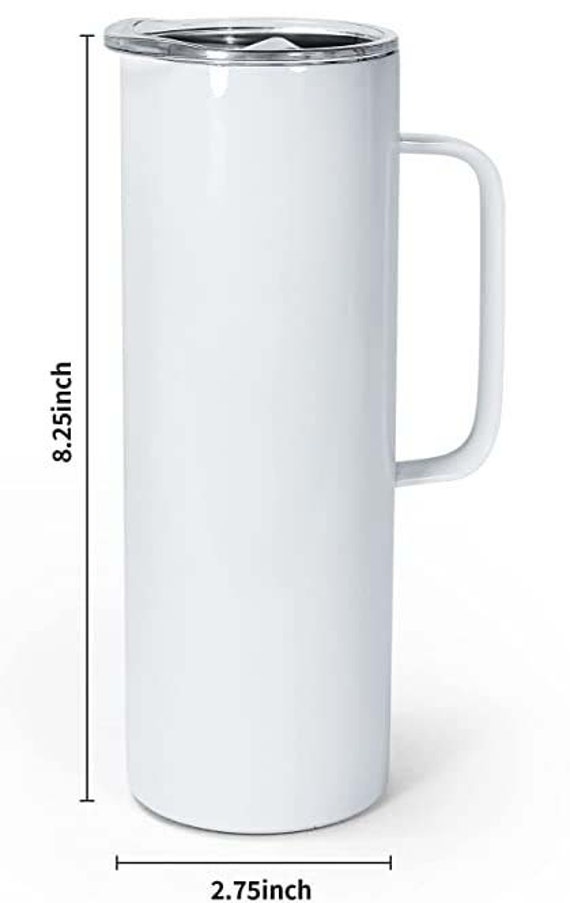 20oz Skinny Sublimation Tumbler with Handle