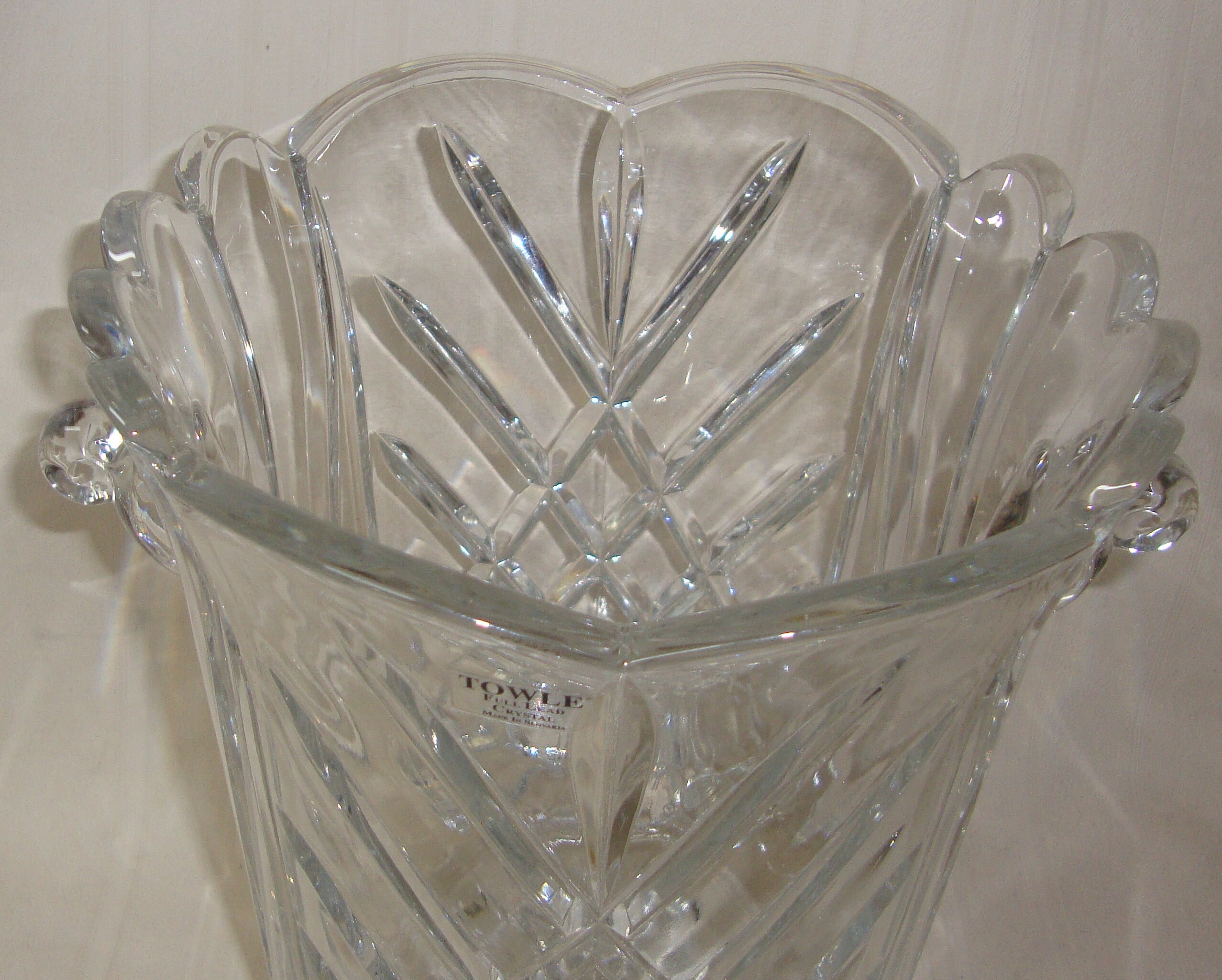 TOWLE Crystal Vase Ice Bucket Full Lead Crystal Made in Slovakia Etsy