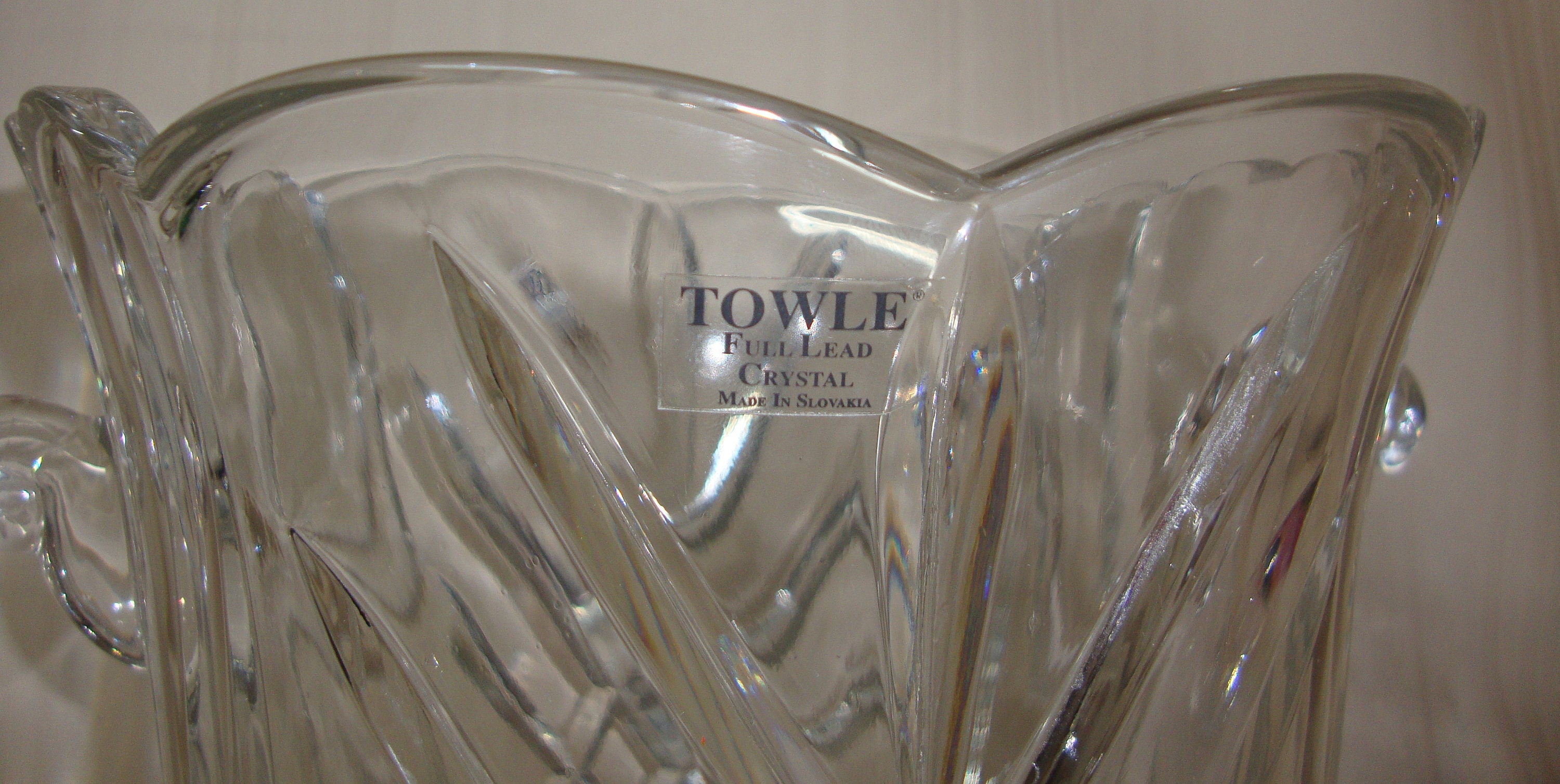 TOWLE Crystal Vase Ice Bucket Full Lead Crystal Made in Slovakia Etsy