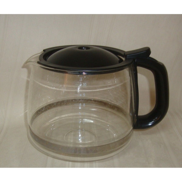 Krups XP1500 Espresso Coffee Maker Replacement Carafe Clear with Black Lid