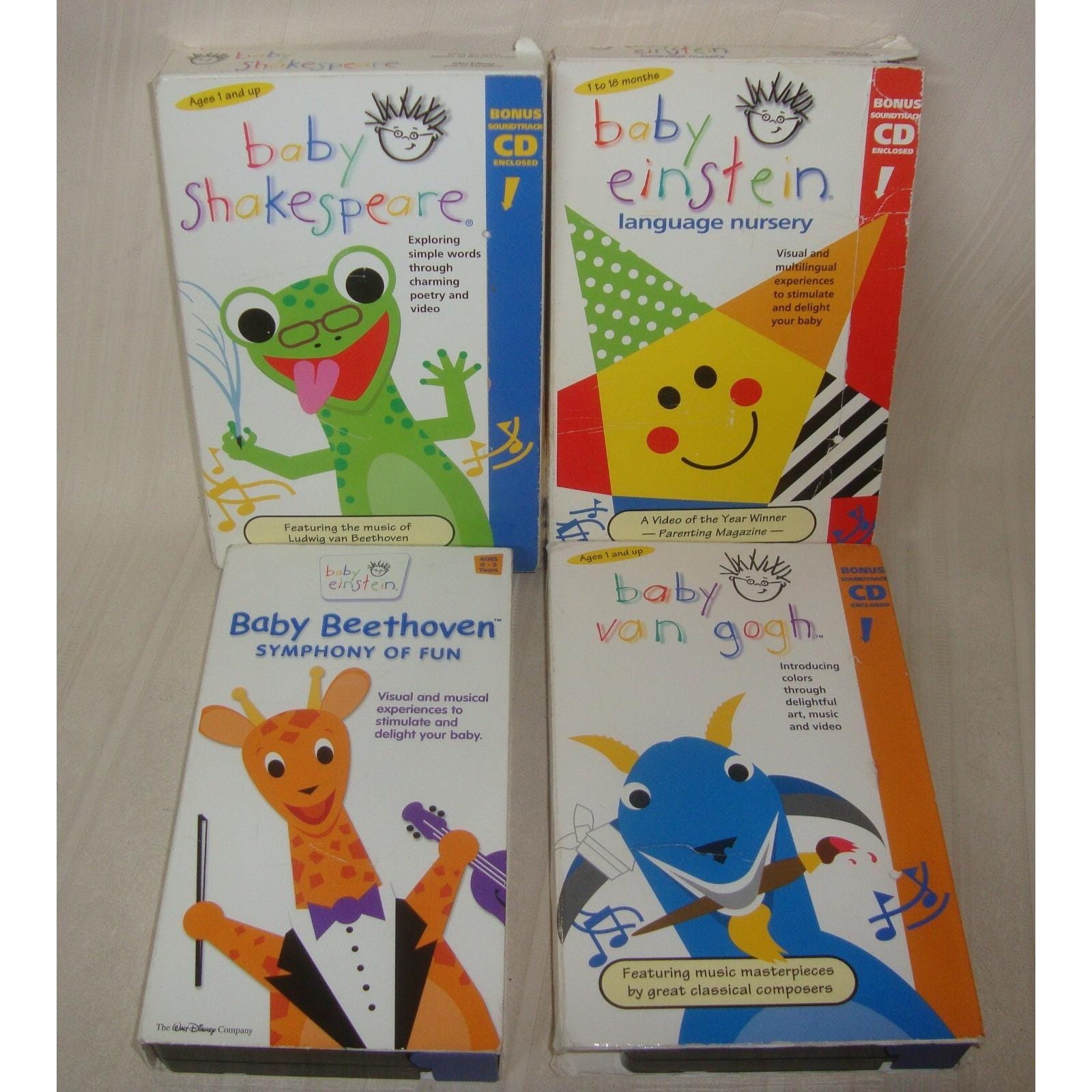 BABY EINSTEIN Lot 4 VHS Videos Shakespeare, Beethoven,van Gogh Language  Nursery - Etsy, image size:1600x1600