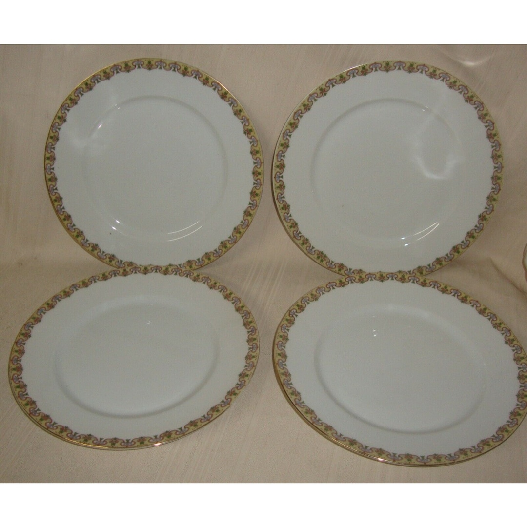 Wm Guerin & Co. Limoges France Set of 4 DINNER PLATES Etsy