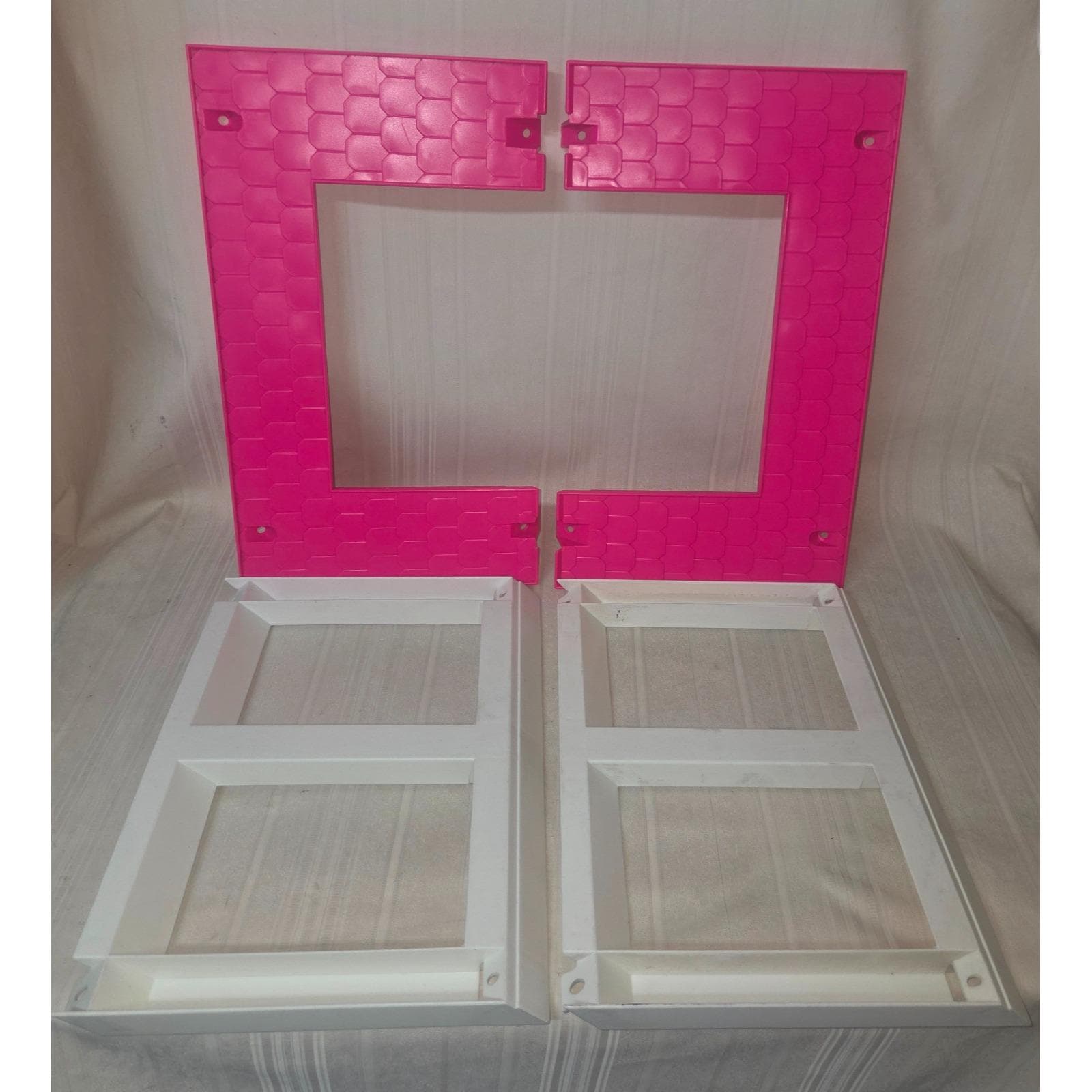 Pink Rafters 1985 VTG Barbie Dream House A Frame Center Pink Roof and Rafters ...
