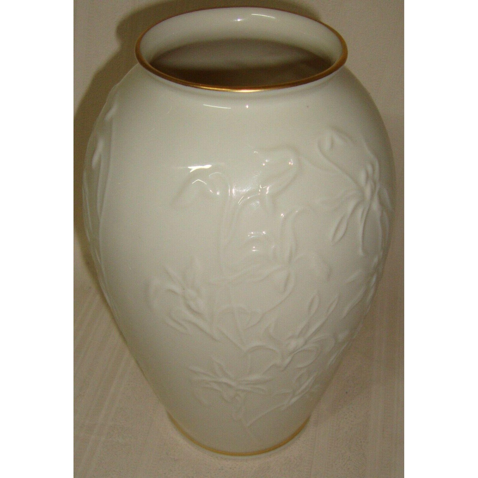 Lenox China MASTERPIECE Embossed flower Vase 7 24k Gold Etsy