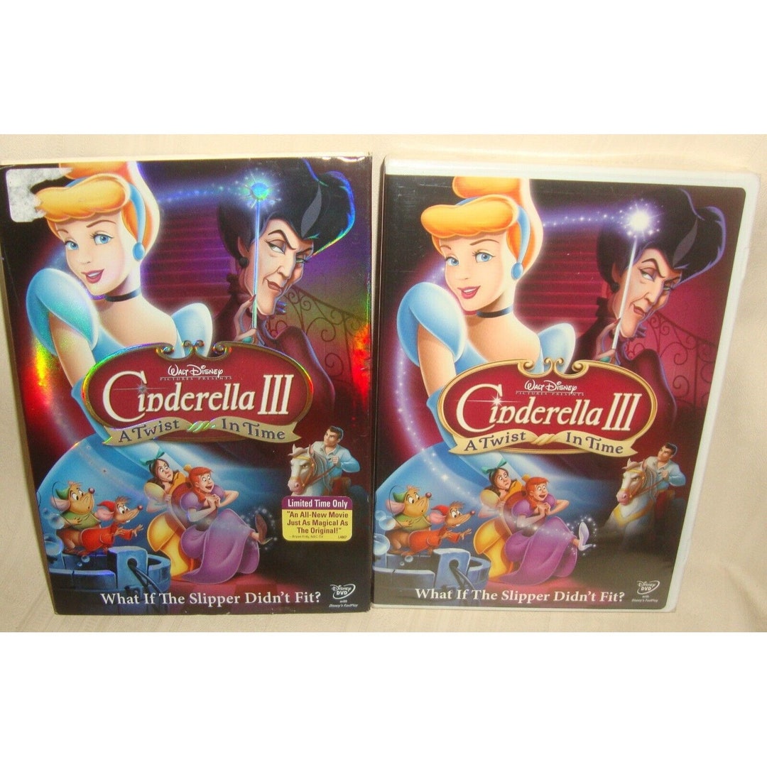 Cinderella III: A Twist in Time (DVD, 2007) W/slipcover Disney New
