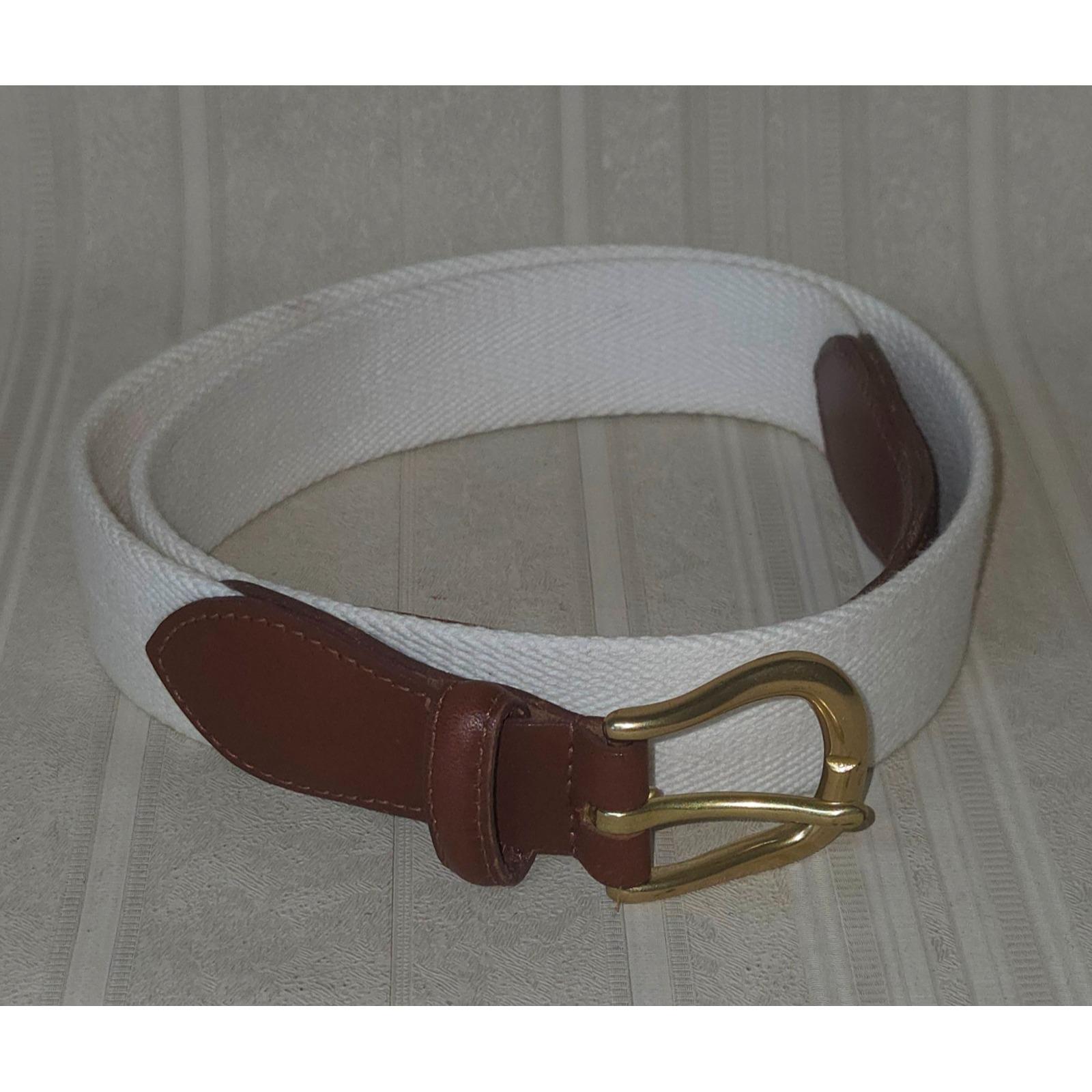 Vintage White Faux Leather Alpine Metal Flower Waist Belt Womens Size 85 / 34 CARALA White Signature Mini Floral Leather Belt: Women main image 3