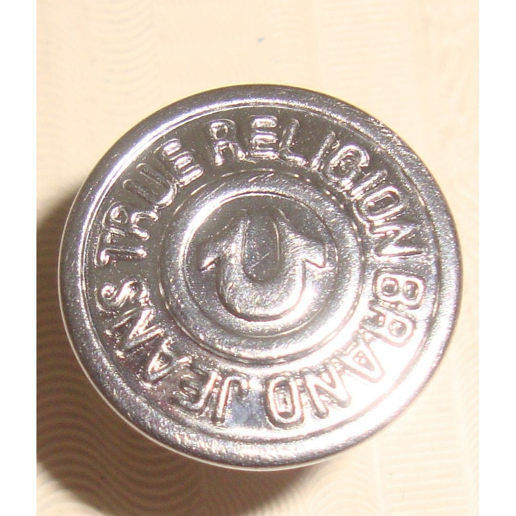 Men Women True Religion Replacement Silver Pocket button Jean Ricky etc 1/2  inch