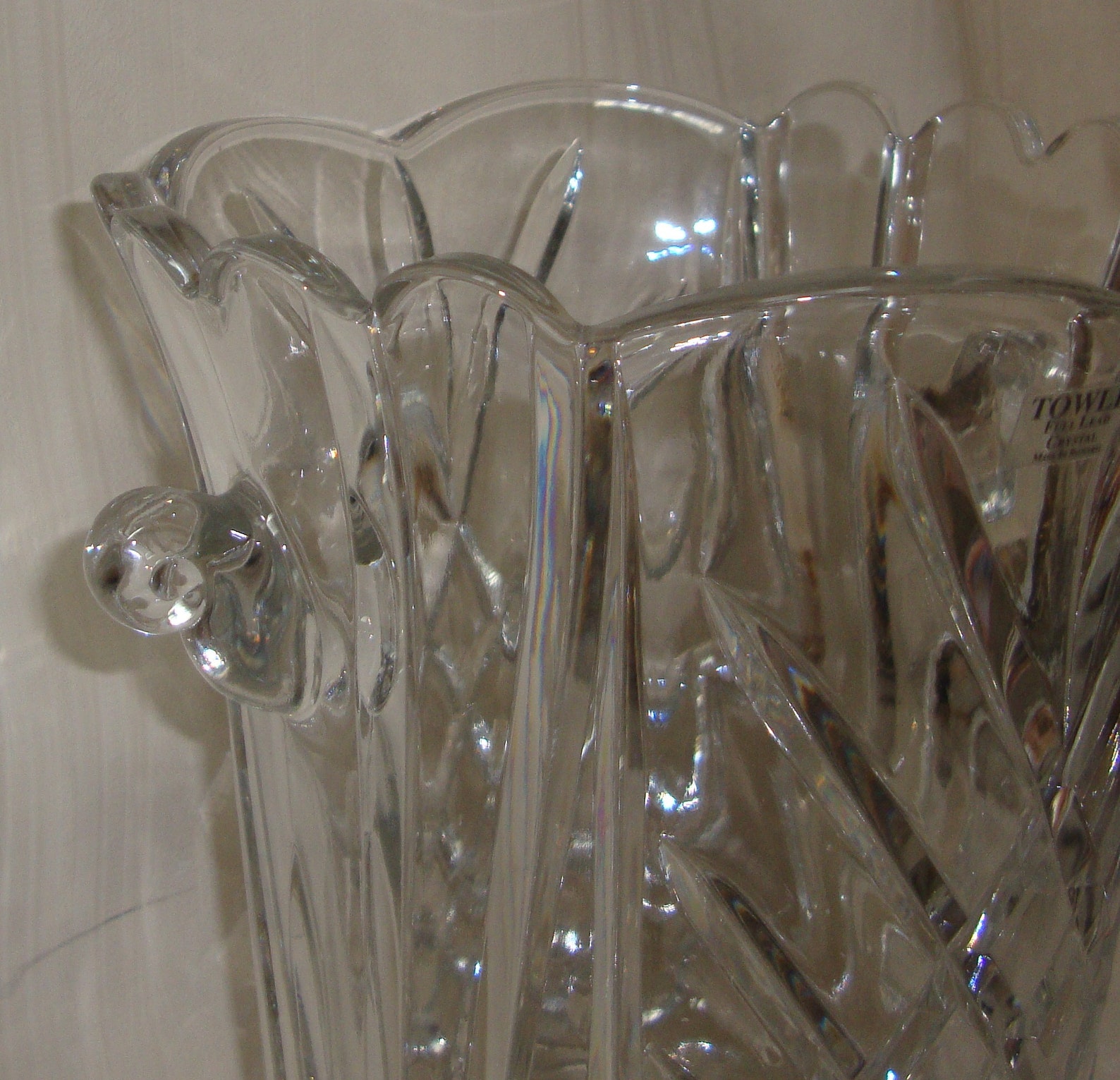 TOWLE Crystal Vase Ice Bucket Full Lead Crystal Made in Slovakia Etsy