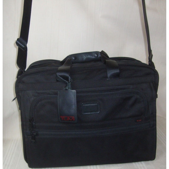 Tumi Black Nylon Carry On Expandable Luggage Lapt… - image 2