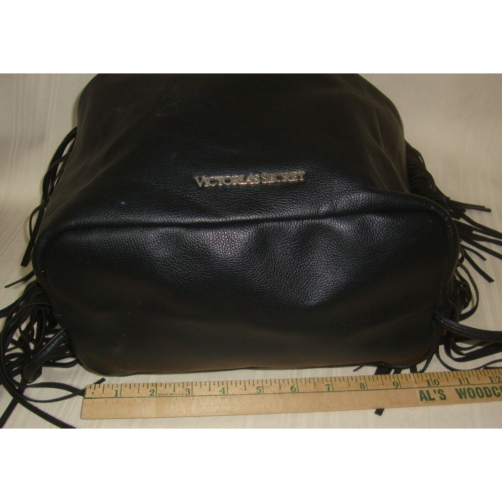 VICTORIA\'S SECRET Black Fringe Backpack Purse Victoria main image 4