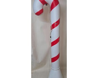Union Products Lighted Candy Cane Christmas Blow Molds 40" Work. Vintage