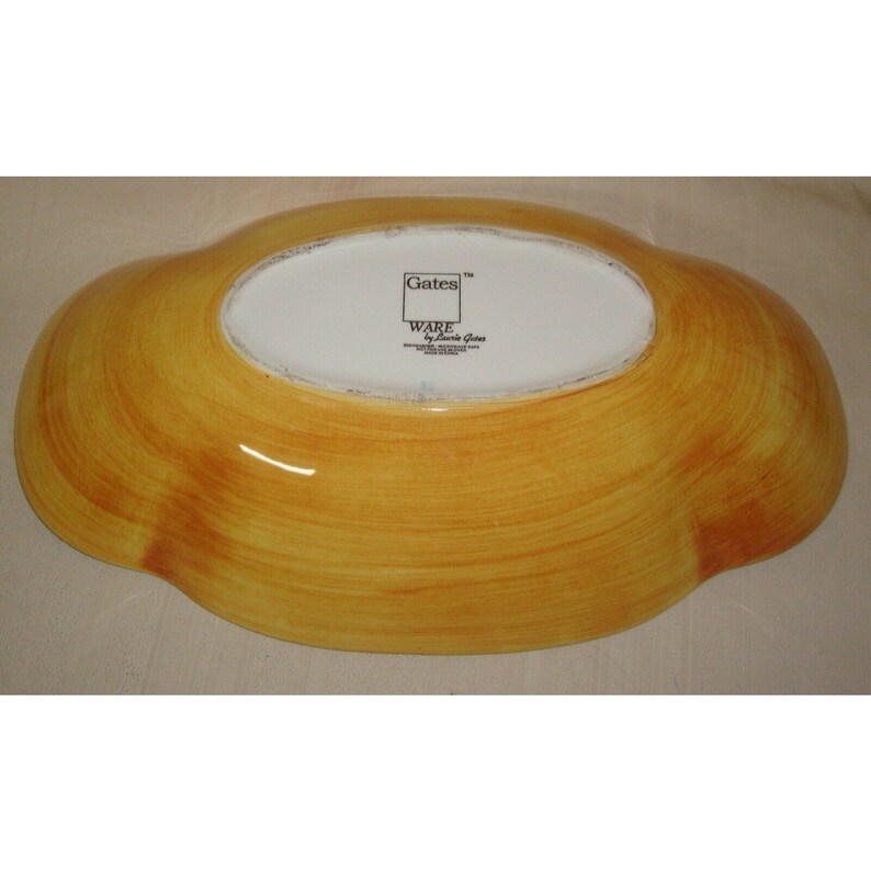 Gates Ware by Laurie Gates Garlic and Olives Oval Serving Bowl Etsy