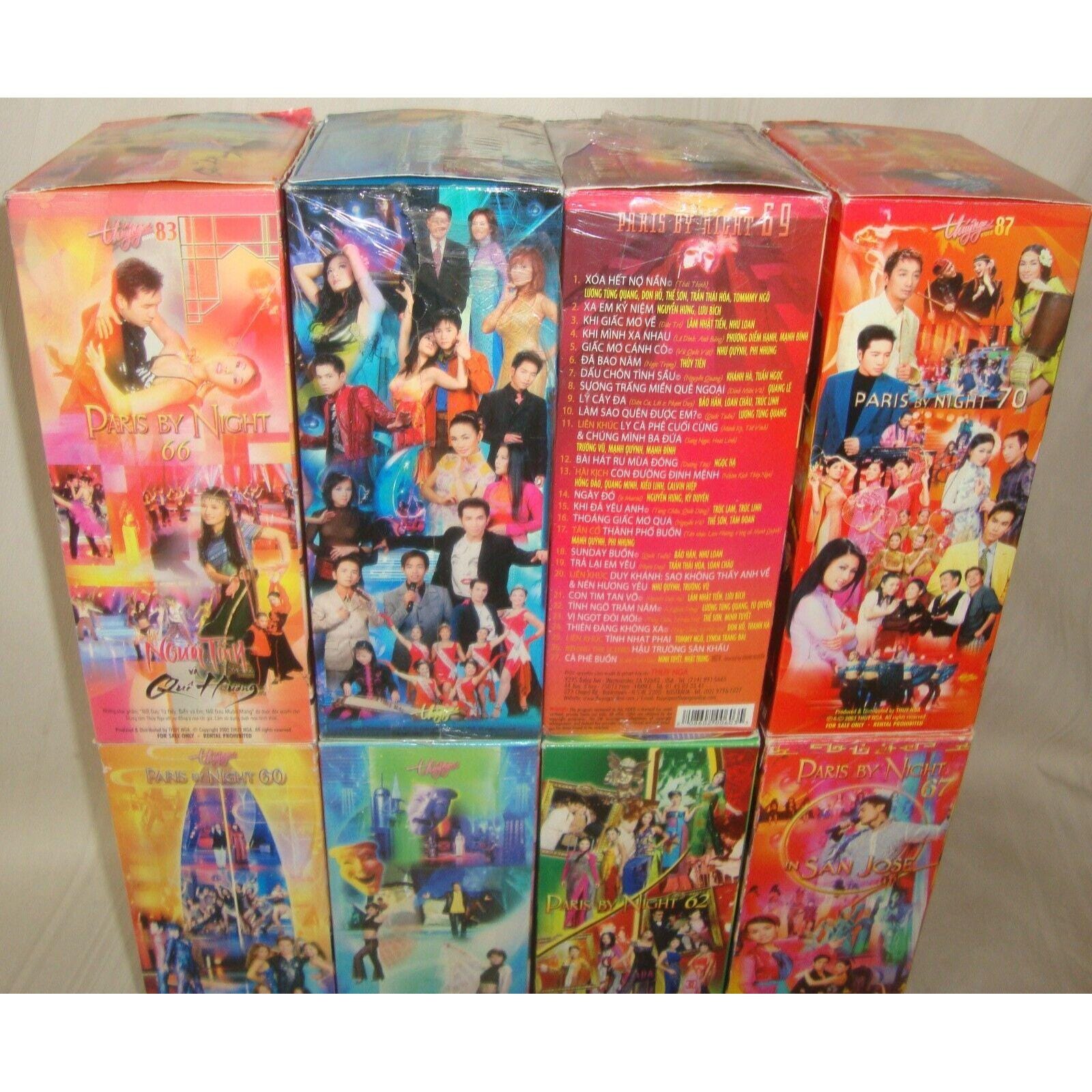 Paris by Night VHS Lot 60 61 62 66 67 68 69 70. Lot of 8 VHS