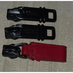 Set Of 3 Tumi Alpha 2 slim deluxe portfolio Zipper Sliders Pull Tabs replacement