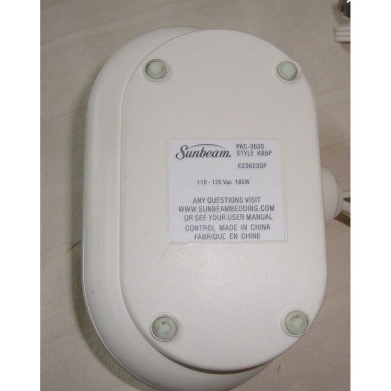 Sunbeam K85P Dual 3 Prong Electric Heated Blanket Controller Etsy