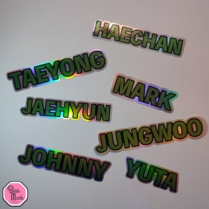 NCT127 NCT member holographic sticker | kpop glossy laptop vinyl waterproof