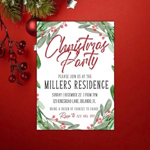 Weihnachtsfeier Einladung Digitale Weihnachtsfeier Einladung Etsy