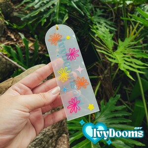 Groovy Floral Acrylic Bookmark