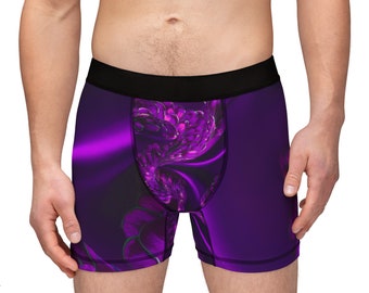 Purple Silk Men's Boxers (AOP)